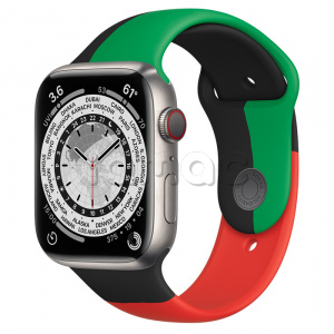 Купить Apple Watch Series 7 // 45мм GPS + Cellular // Корпус из титана, спортивный ремешок цвета «Black Unity»