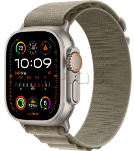 Купить Apple Watch Ultra 2 // 49мм GPS + Cellular // Корпус из титана, ремешок Alpine Loop оливкового цвета, L