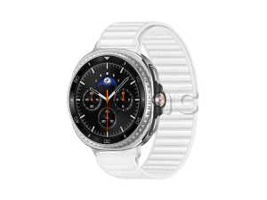 Купить Samsung Galaxy Watch8 Classic (46 мм) Wifi+LTE, Черный, Текстильный ремешок белого цвета