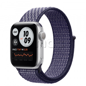 Купить Apple Watch Series 6 // 40мм GPS // Корпус из алюминия серебристого цвета, спортивный браслет Nike светло-лилового цвета
