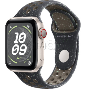 Купить Apple Watch SE // 44мм GPS+Cellular // Корпус из алюминия цвета «сияющая звезда», спортивный ремешок Nike цвета «Полуночное небо» (2024)