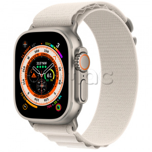 Купить Apple Watch Ultra // 49мм GPS + Cellular // Корпус из титана, ремешок Alpine Loop цвета «сияющая звезда», М