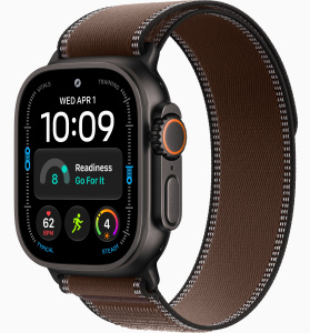 Apple Watch Ultra 4 (2026) // 49мм GPS+Cellular // Корпус из черного титана, ремешок Trail Loop темно-коричневого цвета