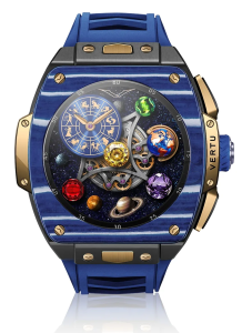 Умные часы Vertu Beyond Grand Watch 2024, Carbon Fiber, Bespoke Gold (Blue and White/Бело-синий)