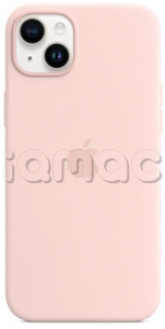 Силиконовый чехол MagSafe для iPhone 14 Plus, цвет Chalk Pink/Розовый мел