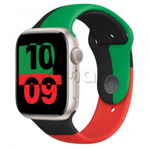 Купить Apple Watch Series 8 // 45мм GPS // Корпус из алюминия цвета "сияющая звезда", спортивный ремешок цвета Black Unity