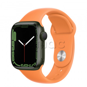 Купить Apple Watch Series 7 // 41мм GPS // Корпус из алюминия зеленого цвета, спортивный ремешок цвета «весенняя мимоза»