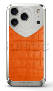 Чехол Golden Concept для iPhone 17 Pro, Magnetic Shield, Alligator Edition - Matte Orange  Чехол Golden Concept для iPhone 17 Pro, Magnetic Shield, Alligator Edition - Matte Orange