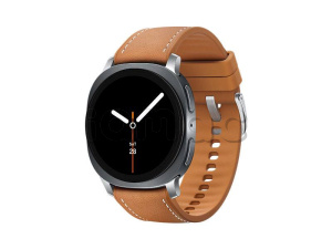 Купить  Samsung Galaxy Watch8 ( 44 мм) Wifi+LTE, корпус серый графит, гибридный ремешок светло-коричневого цвета