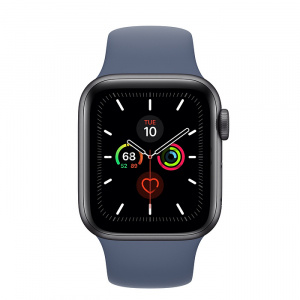 Купить Apple Watch Series 5 // 40мм GPS // Корпус из алюминия цвета «серый космос», спортивный ремешок цвета «морской лёд»