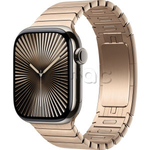 Купить Apple Watch Series 10 // 42мм GPS+Cellular // Корпус из титана натурального цвета, блочный браслет золотого цвета