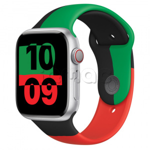 Купить Apple Watch Series 8 // 45мм GPS + Cellular // Корпус из алюминия серебристого цвета, спортивный ремешок цвета Black Unity