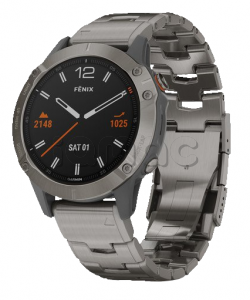 Купить Мультиспортивные часы Garmin Fenix 6 (47mm) Sapphire титановый корпус, титановый браслет