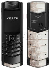 Телефон Vertu Signature V, Black stainless steel, Rococo Himalaya Crocodile Skin