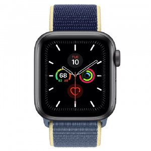 Купить Apple Watch Series 5 // 44мм GPS + Cellular // Корпус из титана цвета «серый космос», спортивный браслет цвета «морской лёд»