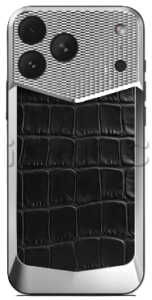Магнитная накладка Golden Concept Magnetic Shield для iPhone 18 Pro, Alligator Edition (Black)