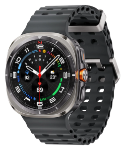 Купить Samsung Galaxy Watch Ultra (47 мм) Wifi+LTE, корпус серебристый титан, ремешок Marine Band темно-серого цвета