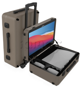 Портативный игровой кейс с монитором POGA Lux для Playstation 5 (только кейс, без консоли) (Desert Taupe)