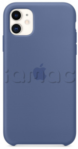 Силиконовый чехол для iPhone 11, цвет «синий лён», оригинальный Apple