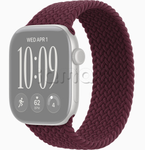 46мм Плетёный монобраслет бордового цвета для Apple Watch