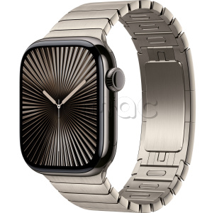 Купить Apple Watch Series 10 // 42мм GPS+Cellular // Корпус из титана сланцевого цвета, блочный браслет натурального цвета