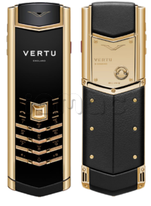 Телефон Vertu Signature V, Calf Leather, Full Gold (Black/Черный)