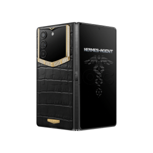 Телефон Vertu AlphaFold, Bespoke Alligator Skin, Gold & Diamond