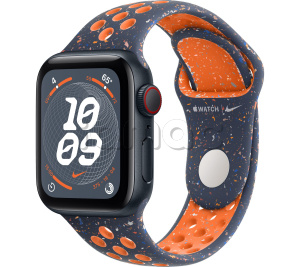 Купить Apple Watch SE // 40мм GPS+Cellular // Корпус из алюминия цвета «тёмная ночь», спортивный ремешок Nike цвета «Синее пламя» (2024)