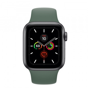 Купить Apple Watch Series 5 // 40мм GPS // Корпус из алюминия цвета «серый космос», спортивный ремешок цвета «сосновый лес»