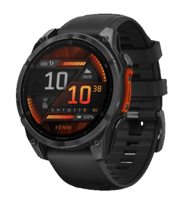 Купить Мультиспортивные часы Garmin Fenix 8 (47mm), серый корпус, черный силиконовый ремешок