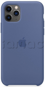Силиконовый чехол для iPhone 11 Pro Max, цвет «синий лён», оригинальный Apple