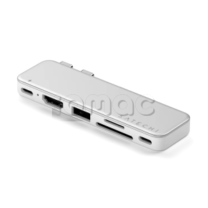 Купить Многопортовый адаптер Satechi USB-C Snap Hub (Silver)
