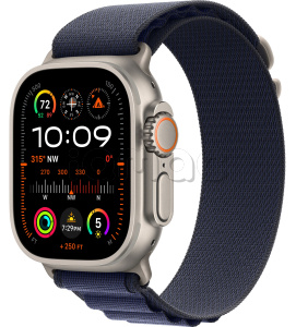 Купить Apple Watch Ultra 2 (2024) // 49мм GPS + Cellular // Корпус из титана, ремешок Alpine Loop цвета "морской синий", S