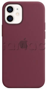 Силиконовый чехол MagSafe для iPhone 12 mini, сливовый цвет