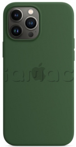 Силиконовый чехол MagSafe для iPhone 13 Pro Max, цвет «зелёный клевер»