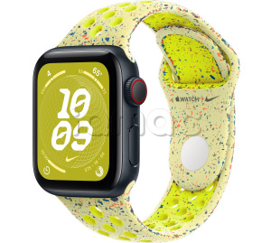 Купить Apple Watch SE // 40мм GPS+Cellular // Корпус из алюминия цвета «тёмная ночь», спортивный ремешок Nike цвета «Электрическая вспышка» (2024)