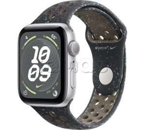 Купить Apple Watch SE // 40мм GPS // Корпус из алюминия серебристого цвета, спортивный ремешок Nike цвета «Полуночное небо» (2024)