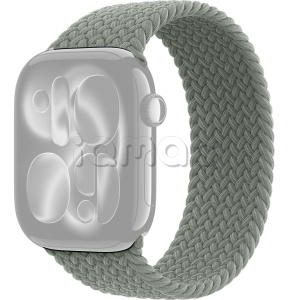 46мм Плетёный монобраслет серо-зеленого цвета для Apple Watch
