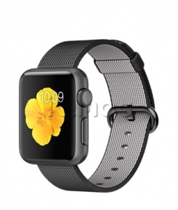 Купить Apple Watch Sport 38 мм, алюминий цвета «серый космос», ремешок из плетёного нейлона чёрного цвета