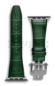 Ремешок Golden Concept для Apple Watch, Leather (Green/Titanium)