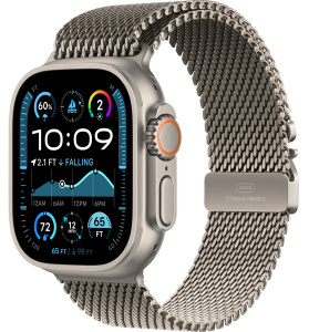 Apple Watch Ultra 2 (2024) // 49мм GPS + Cellular // Корпус из титана, миланский сетчатый браслет из титана, М