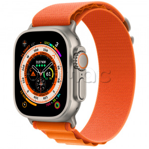 Купить Apple Watch Ultra // 49мм GPS + Cellular // Корпус из титана, ремешок Alpine Loop оранжевого цвета, L