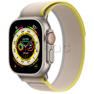 Купить Apple Watch Ultra // 49мм GPS + Cellular // Корпус из титана, ремешок Trail Loop желто-бежевого цвета, M/L