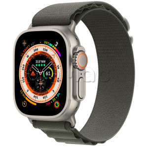 Купить Apple Watch Ultra // 49мм GPS + Cellular // Корпус из титана, ремешок Alpine Loop зеленого цвета, S
