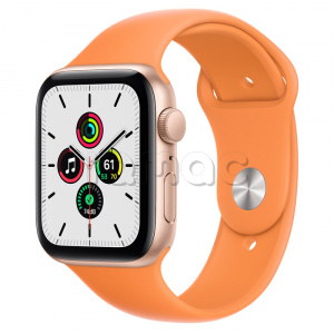 Купить Apple Watch SE // 44мм GPS // Корпус из алюминия золотого цвета, спортивный ремешок цвета «Весенняя мимоза» (2020)