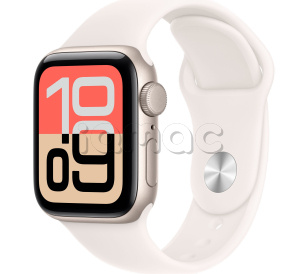 Купить Apple Watch SE 3 // 40мм GPS // Корпус из алюминия цвета "сияющая звезда", спортивный ремешок цвета "светлые румяна" (2025)
