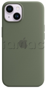Силиконовый чехол MagSafe для iPhone 14, цвет Olive/Оливковый