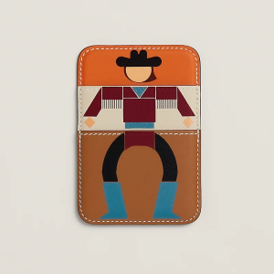 Чехол-бумажник Hermès "Cowboy" с MagSafe для iPhone, цвет Gold / Золото