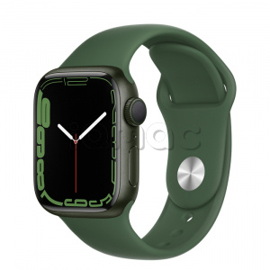 Купить Apple Watch Series 7 // 41мм GPS // Корпус из алюминия зеленого цвета, спортивный ремешок цвета «зелёный клевер»