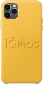 Кожаный чехол для iPhone 11 Pro Max, цвет «лимонный сироп» , оригинальный Apple